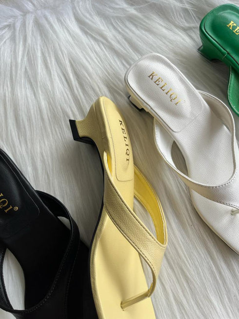 Solid Colour Open Toe Sandals